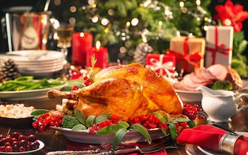 Christmas turkey dinner