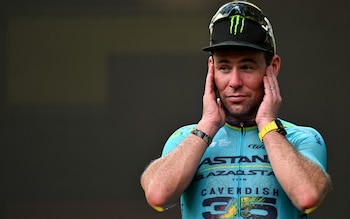 Mark Cavendish looks downbeat