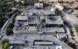 The aftermath of an overnight Israeli attack on a scientific research centre in northern Damascus